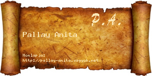 Pallay Anita névjegykártya